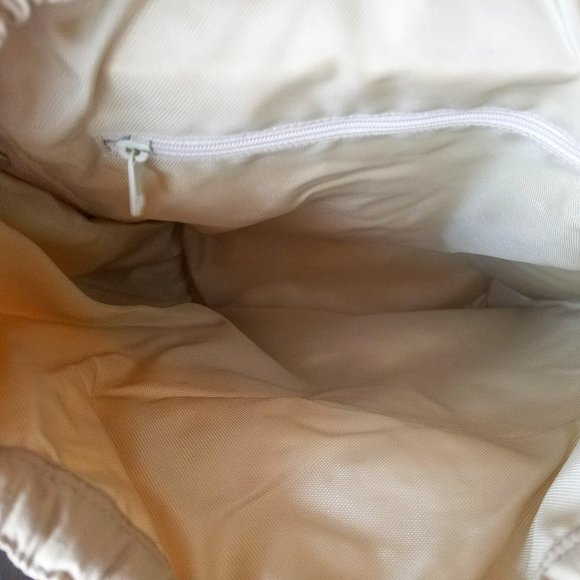 CORTILE Tan Girls Woman Drawstring Top Backpack with Doll and Flower Accent - Picture 9 of 13